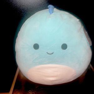 Squishmallows Oficial Kellytoy Plush 12 Inch, Ben the Teal Dinosaur